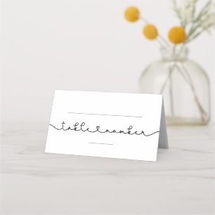 Hochzeit mit niedlichem verbindendem Schriftart Platzkarte