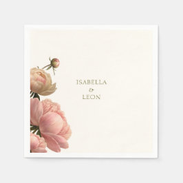 Hochzeit mit Olivenöl und Rose Serviette