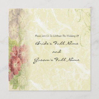 Hochzeit mit Vintage-Blumeninspiration Einladung