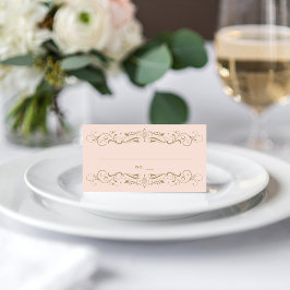 Hochzeit mit Vintagem Blush und antikem Gold Geblü Platzkarte