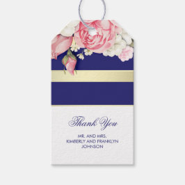 Hochzeit mit Vintager Flora und Fauna Geschenkanhänger