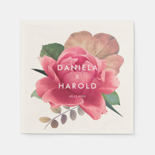 Hochzeit mit Vintager Rose Serviette