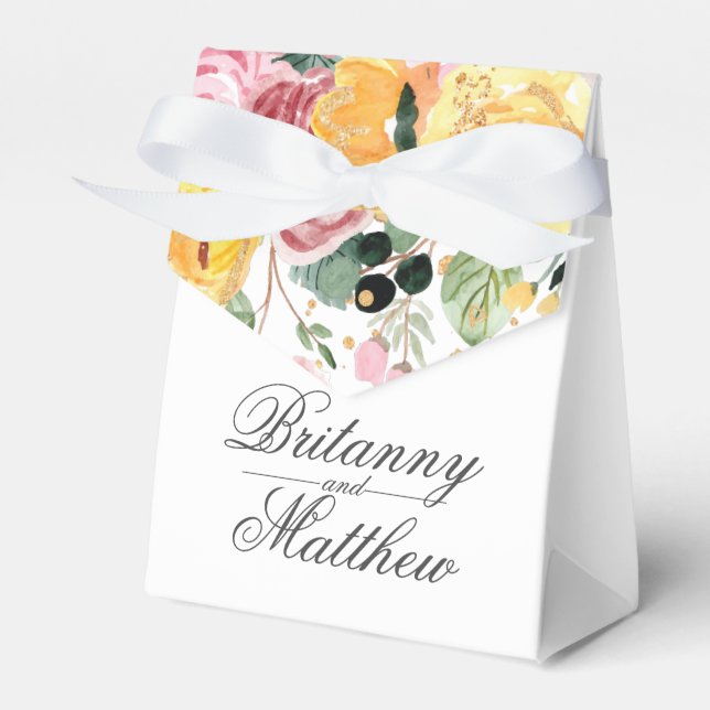 Hochzeit mit Wasserfarben Geschenkschachtel (Vorderseite)