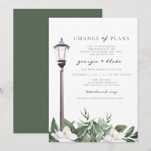 Hochzeit mit Wasserfarben-Magnolien in NOLA - Plan Einladung