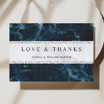 Hochzeit mit weißem Marmor (Navy) Dankeschön Karte<br><div class="desc">Eleganter marineblauer Marmor mit silbernen Glitzer Streifen Hochzeit danke Karte. Für eine weiter gehende Anpassung dieses Designs klicken Sie bitte auf den Link "Weitere Anpassung". Matching-Elemente sind ebenfalls verfügbar</div>