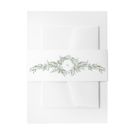 Hochzeit mit weißem Salbei Einladungsbanderole