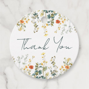 Hochzeit mit Wildblumen Geschenkanhänger