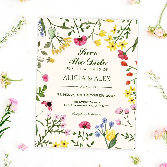 Hochzeit mit Wildblumen Save The Date (Von Creator hochgeladen)