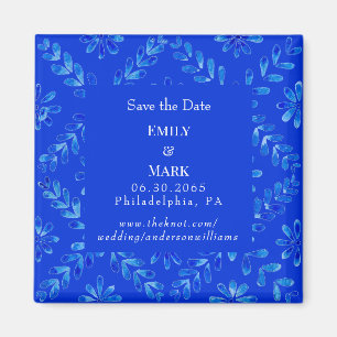 Hochzeit Mittelmeerblau Save the Date II Magnet