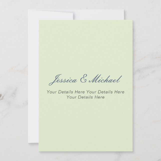 Hochzeit Modern Elegant Schlicht Einfach Professio (Vorderseite)
