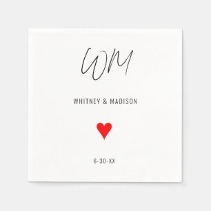 Hochzeit, modern Minimalistisch, Zeitschrift Napki Serviette