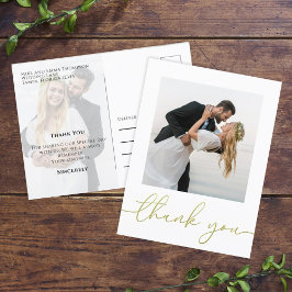 Hochzeit Modern Simple Trendy Minimalistisch Danke Postkarte