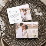 Hochzeit Moderne Minimalistische Dankeskarten Flyer<br><div class="desc">Budget Hochzeit Dankeschön Karten,  die ein Foto auf der Vorder- und Rückseite haben. Die Dankeschön-Karten enthalten eine moderne,  handgeschriebene,  kursive Schriftzeichen-Typografie,  die elegant,  einfach und modern nach Ihrer Hochzeitsfeier zu benutzen sind.</div>