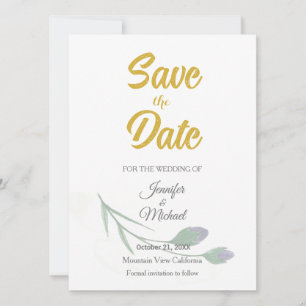 Hochzeit Moderne Minimalistische Schlichte Kalligr Save The Date
