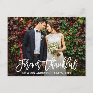 Hochzeit Moderne Pinsel Schrift Forever Dankbar Fo Postkarte