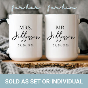 Hochzeit   Moderne Schrift Frischvermählte Benutze Tasse