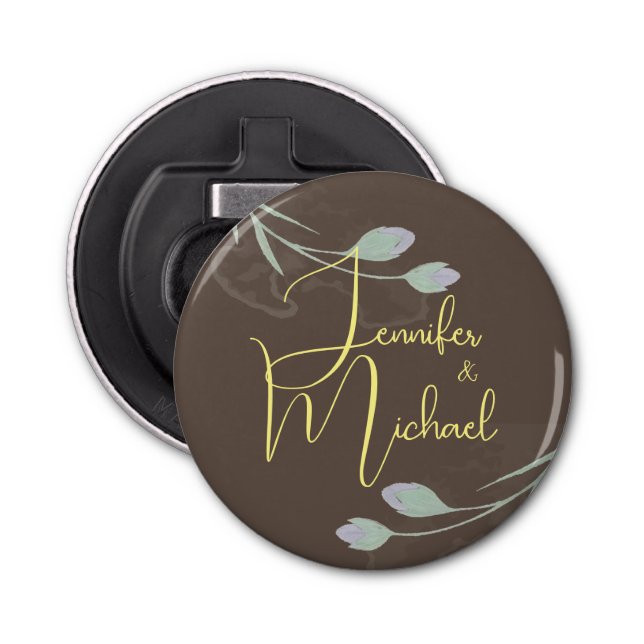 Hochzeit Moderner Minimalistischer Schlichter Kall Flaschenöffner (Vorderseite)