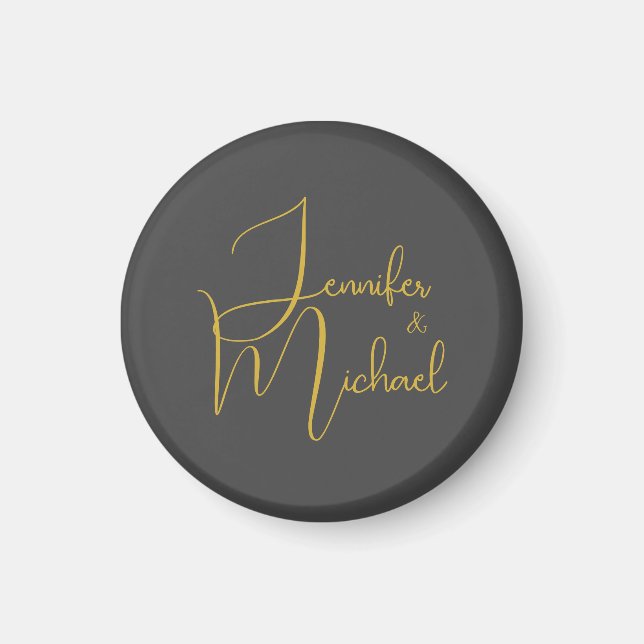 Hochzeit Moderner Minimalistischer Schlichter Kall Magnet (Vorne)