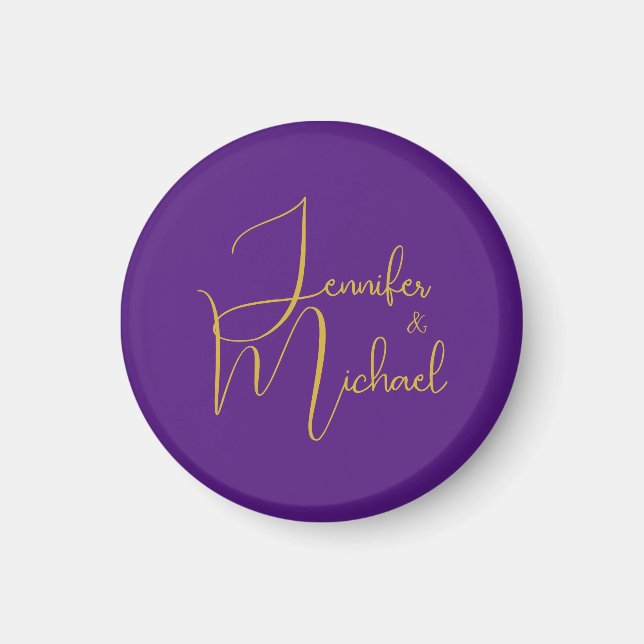 Hochzeit Moderner Minimalistischer Schlichter Kall Magnet (Vorne)