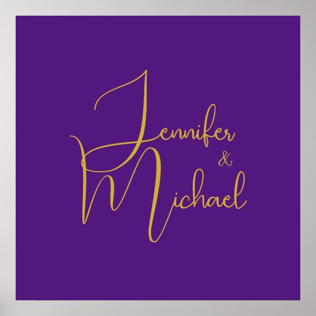 Hochzeit Moderner Minimalistischer Schlichter Kall Poster (Vorne)