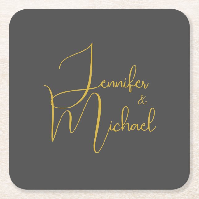 Hochzeit Moderner Minimalistischer Schlichter Kall Rechteckiger Pappuntersetzer (Vorderseite)