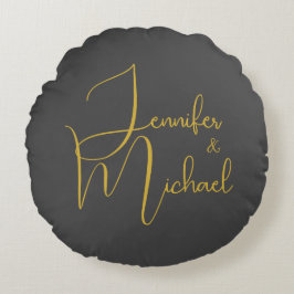 Hochzeit Moderner Minimalistischer Schlichter Kall Rundes Kissen