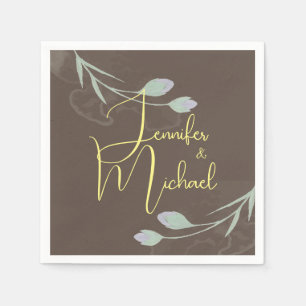 Hochzeit Moderner Minimalistischer Schlichter Kall Serviette