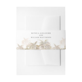 Hochzeit moderner tropischer Bäume Einladungsbanderole