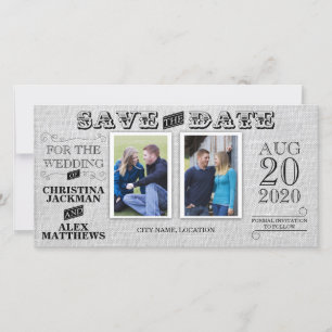 Hochzeit Modernes Vintag Save the Date 2 Foto