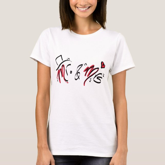 Hochzeit Mr. & Mrs. T-Shirt (Vorderseite)