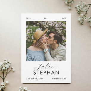 Hochzeit Namen Vintage-Foto Kalligrafie-Typografie Save The Date