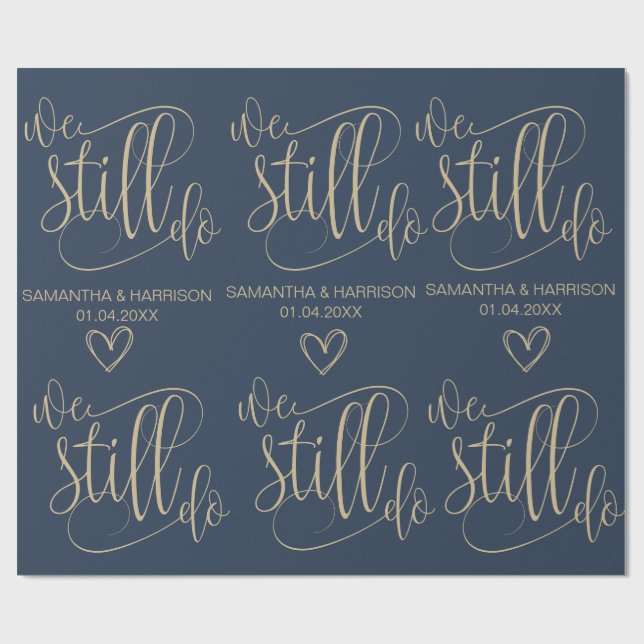 Hochzeit Nautical Gevor Classic Wir tun es noch Geschenkpapier (Flach)