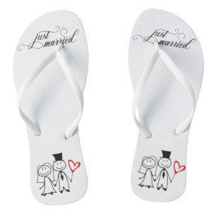 Hochzeit nur verheiratet flip flops