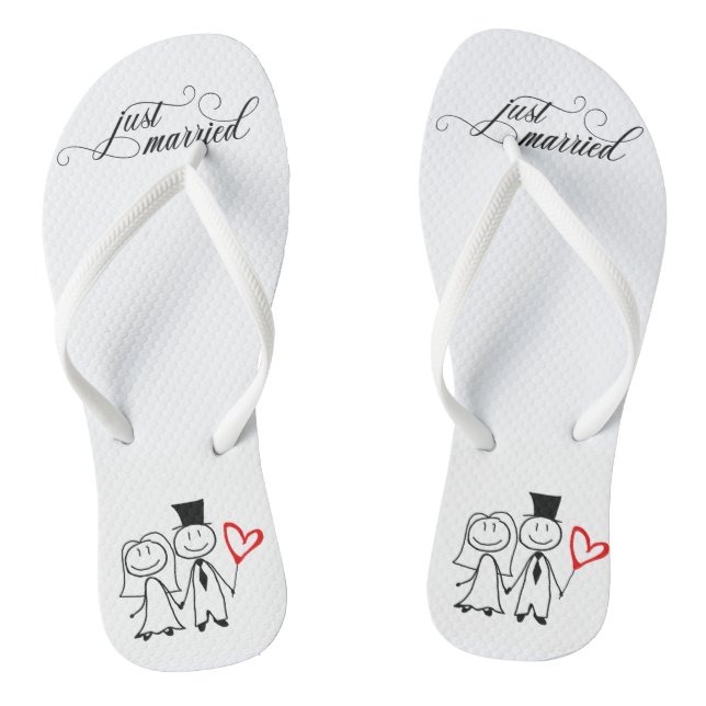 Hochzeit nur verheiratet flip flops (Fußbett)