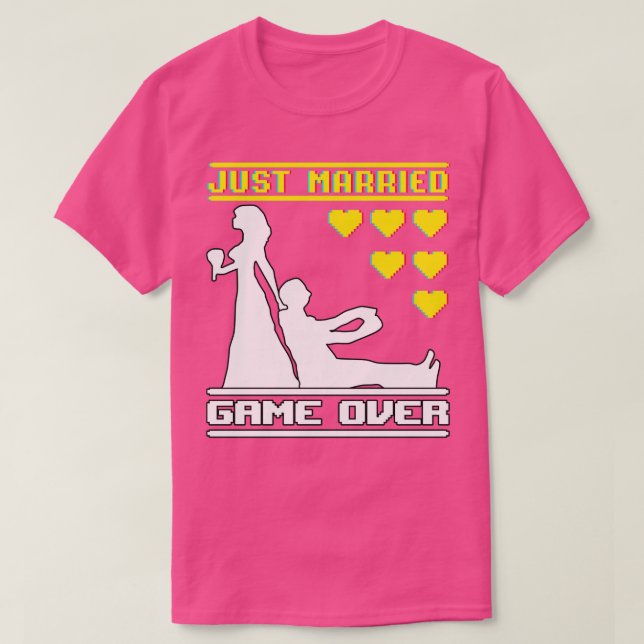 Hochzeit nur verheiratet Spiel über T-Shirt (Design vorne)