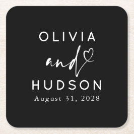 Hochzeit oder Abendessen mit Probe Rechteckiger Pappuntersetzer