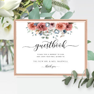 Hochzeit oder andere, Blütenblume, Gästebuchunters Poster