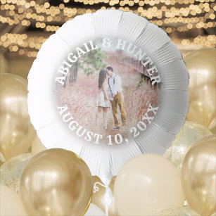 Hochzeit oder Brautparty Stilvolles Typografie-Fot Ballon