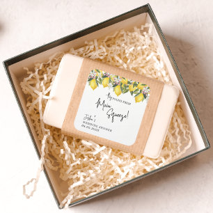 Hochzeit oder Brautparty von Zitronenfrüchten Quadratischer Aufkleber