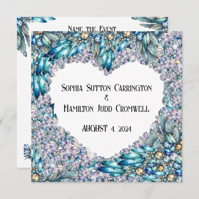 Hochzeit oder irgendein Besondere Anlass Einladung (Vorne/Hinten)