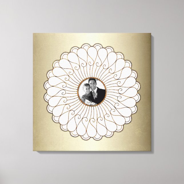 Hochzeit oder Jubiläum Foto Personalisiert Leinwanddruck (Vorderseite)