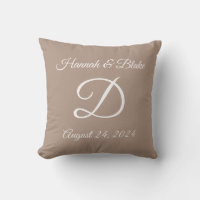 Hochzeit oder Jubiläum mit Monogramm Kissen