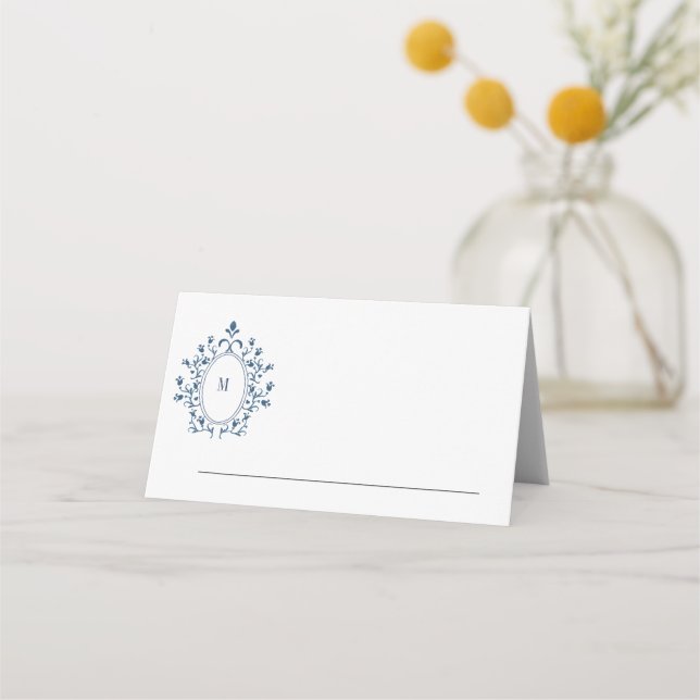 Hochzeit oder Veranstaltungsort Karte Teal Monogra (Rückseite)