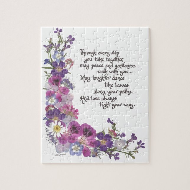 Hochzeit oder Verlobungs-Geschenk Puzzle (Vertikal)