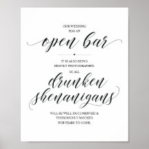 Hochzeit Offene Bar, betrunkene Shenanigans unters