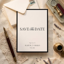 Hochzeit | Old Money Save The Date Karte