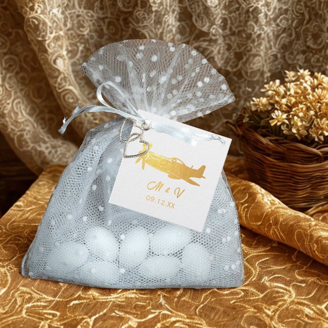 Hochzeit P-51 Mustang Vintages Flugzeug Geschenkanhänger (Von Creator hochgeladen)