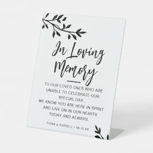 Hochzeit Personalisiert In Loving Memory Sockelschild