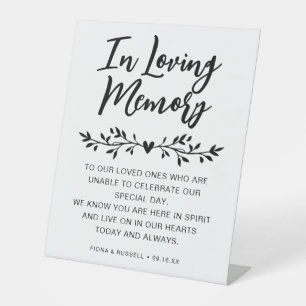 Hochzeit Personalisiert In Loving Memory Sockelschild