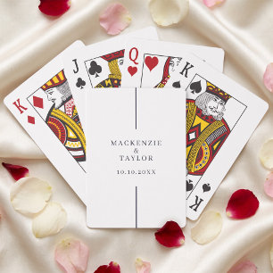 Hochzeit Personalisierter Name und Datum Spielkarten